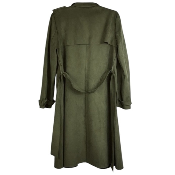 Philosophy faux leather trench belt wrap  Sz M olive green - Picture 3 of 13